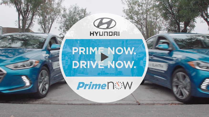 Amazon Hyundai Elantra Prime Now. Drive Now. Test Drive Campaign